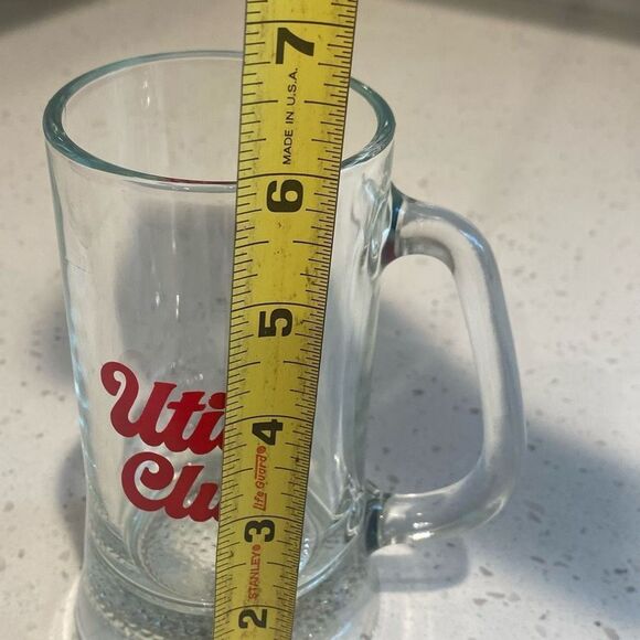 SALE Vintage Utica Club Beer Mug Drinking Glass With Handle - Picture 2 of 5